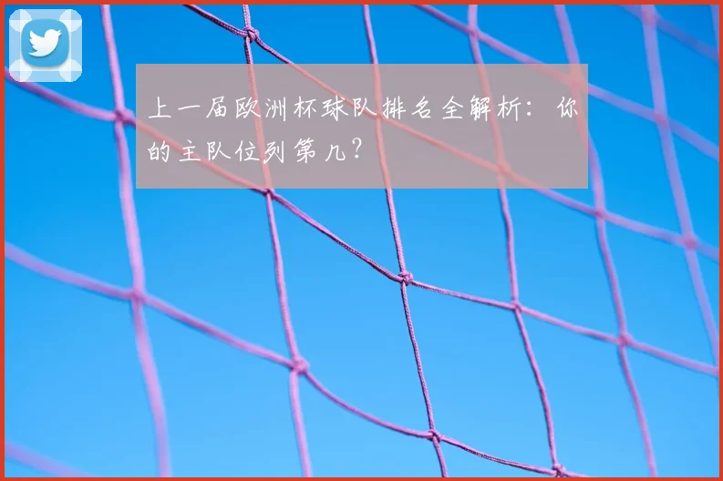 上一届欧洲杯球队排名全解析：你的主队位列第几？