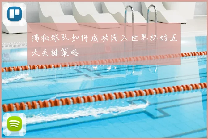 揭秘球队如何成功闯入世界杯的五大关键策略